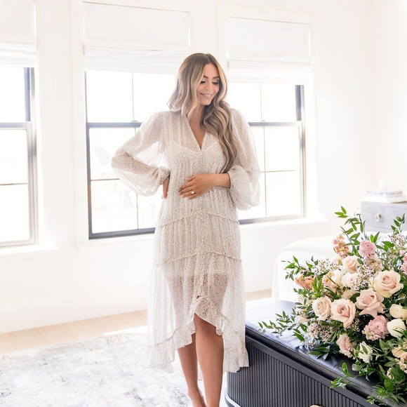 Vici Dresses & Skirts - AZALEA FLORAL HIGH LOW RUFFLE MAXI DRESS